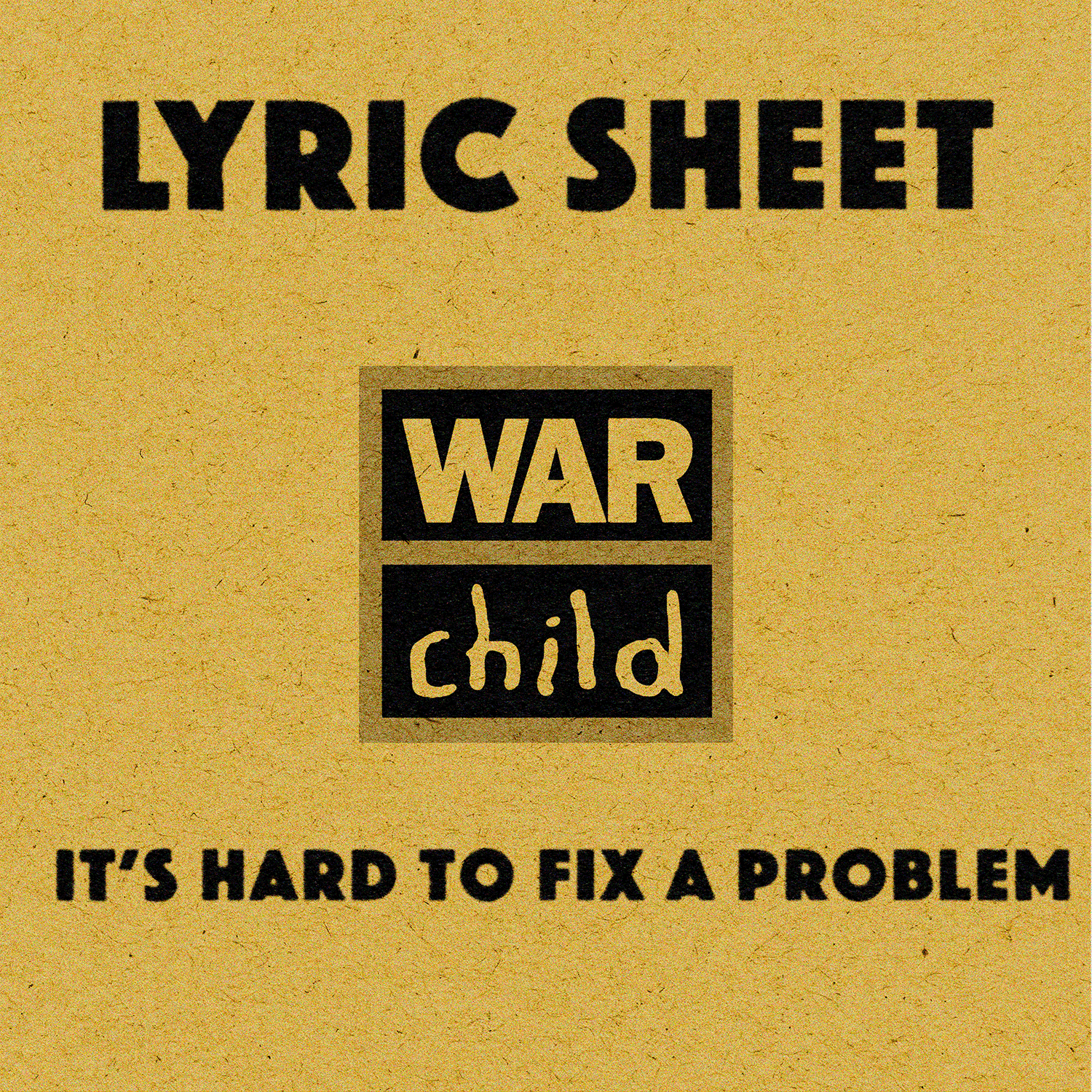 Handwritten lyric sheet to It's Hard to Fix a Problem