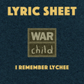 Handwritten lyric sheet to I Remember Lychee