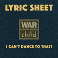 Handwritten lyric sheet to I Can't Dance To That!