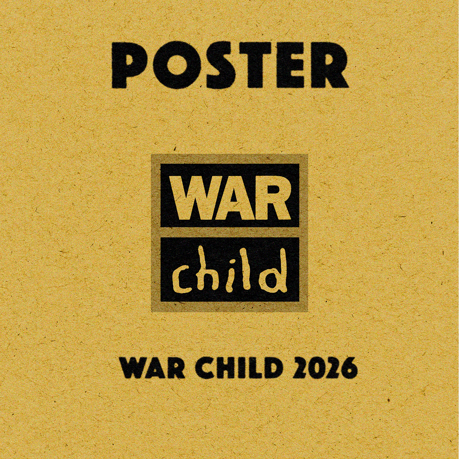 A one off 'Asher One Two x War Child 2026' poster